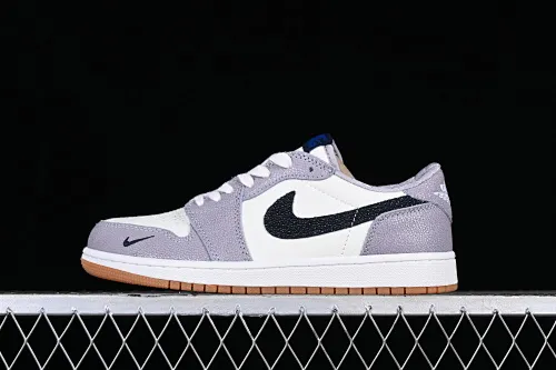 All categories Air Jordan Jordan series basketball shoes Air Jordan 1 Low Z version Air Jordan 1 Low AJ1 Joe 1 black and white gray burst pattern low-top cultural basketball shoes DZ0795-105